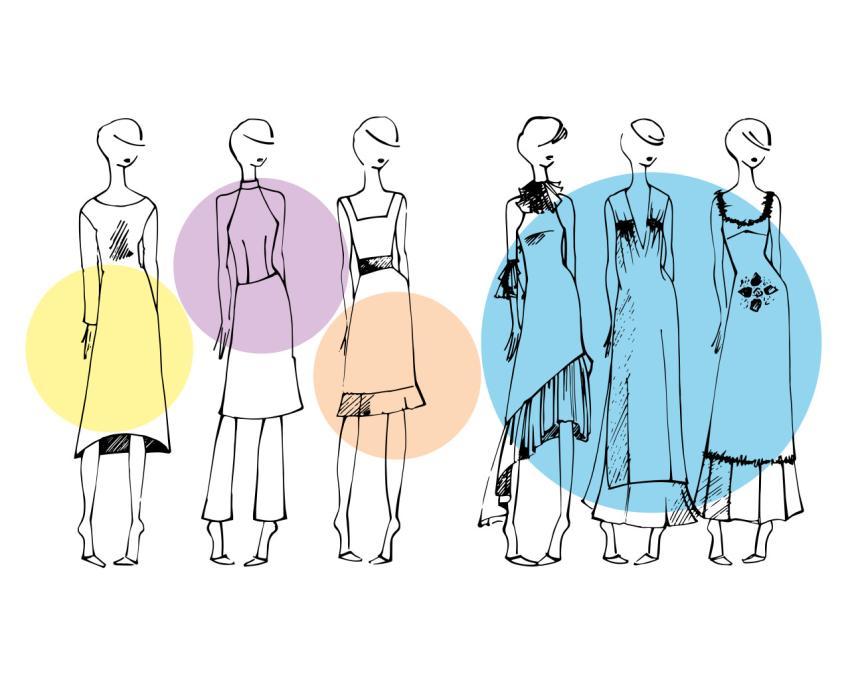 Sketches for women's dresses