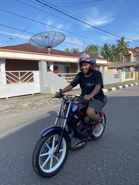 Man on a motorcycle