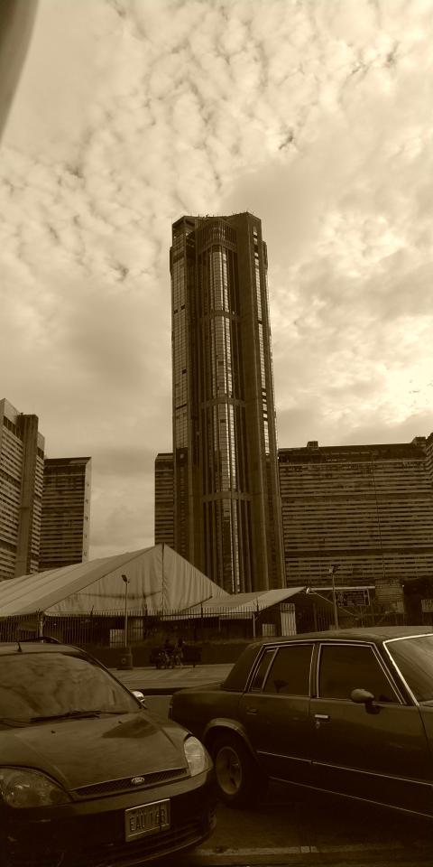cityscape, sepia filter