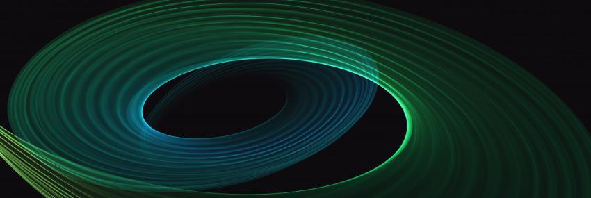 Beautiful whirlwind like a wave of color gradients on a dark background