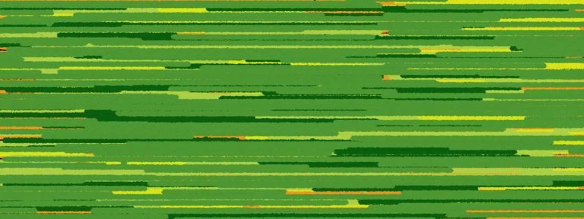 Abstraction of textural horizontal lines of green hues with a splash of yellow Beautiful background Wallpaper, wall, picture