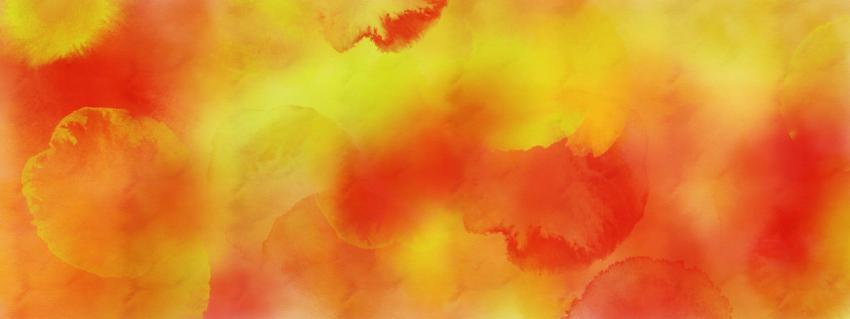 Watercolor on texture paper Red and yellow color Beautiful background