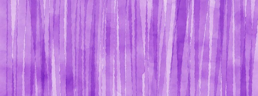 Vertical stains of violet watercolor paint on texture paper