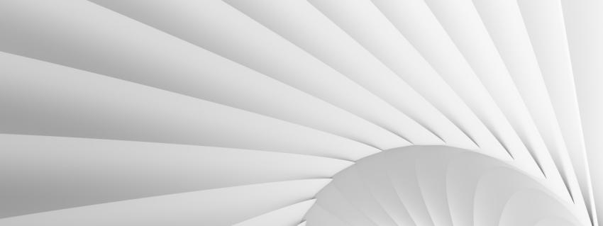 Minimalistic architectural white abstract background. 3D illustration, 3D rendering.