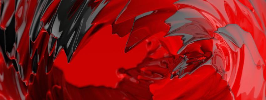 Red wave, abstract liquid background. 3d illustration, 3d rendering.