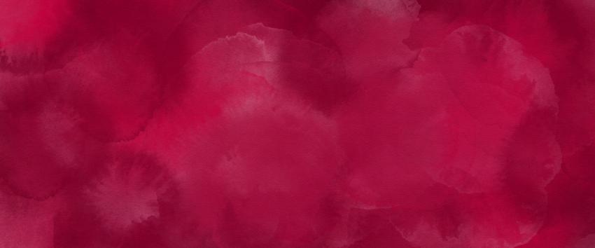 Vividly bright red abstraction from spots of paint. Illustration.