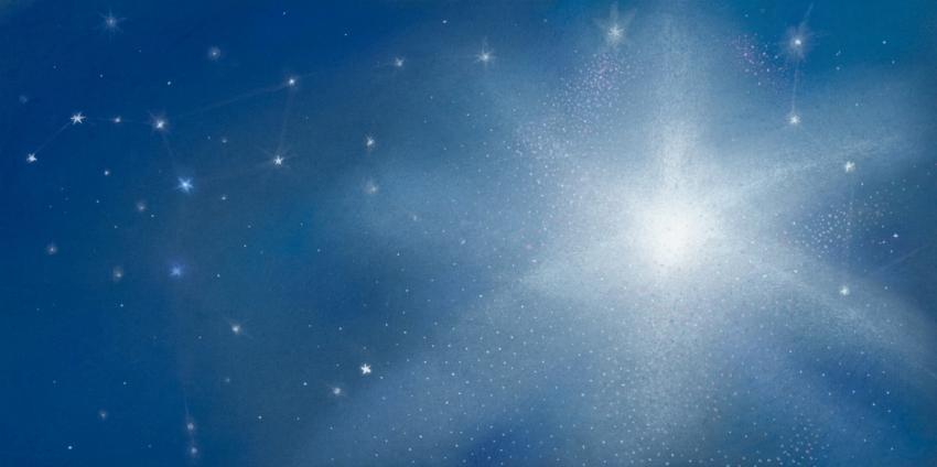 shining supernova in the blue universe