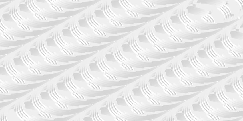 Diagonal ring-shaped simple white abstract pattern. 3D rendering, 3D illustration.