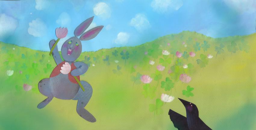 rabbit on the meadow