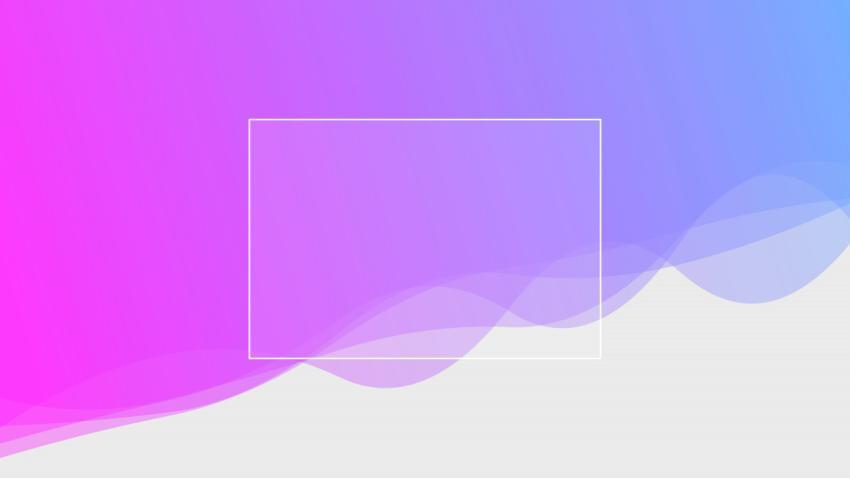 Gradient of Tender pink blue waves on a white background