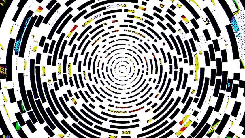 Ring-shaped abstract background