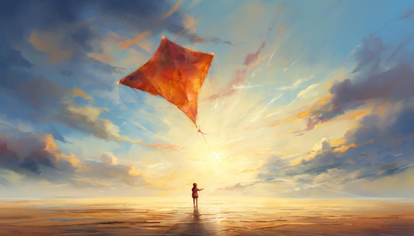 kite flying in the sky 1