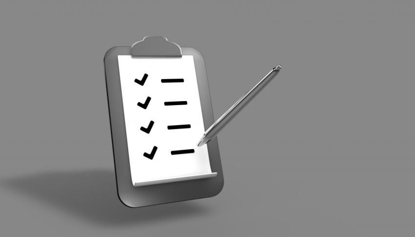 Tablet with paper clip. To-do list