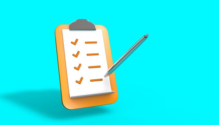 Tablet with paper clip. To-do list