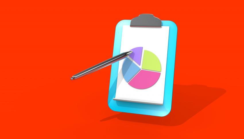 Tablet with paper clip. Business chart