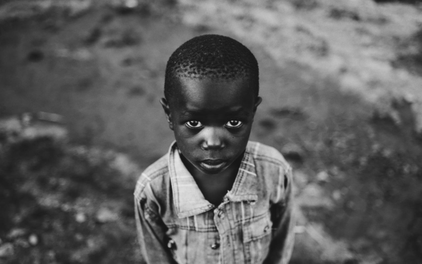 a deep look of a young kenyan boy