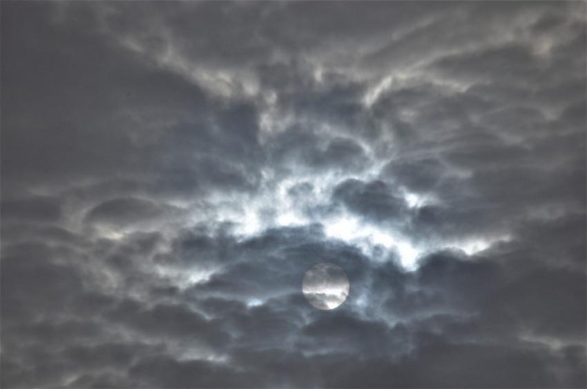 clouds blocked the sun