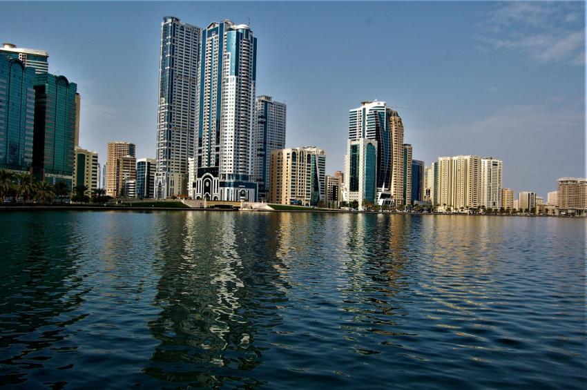 Skyscrapers across the sea