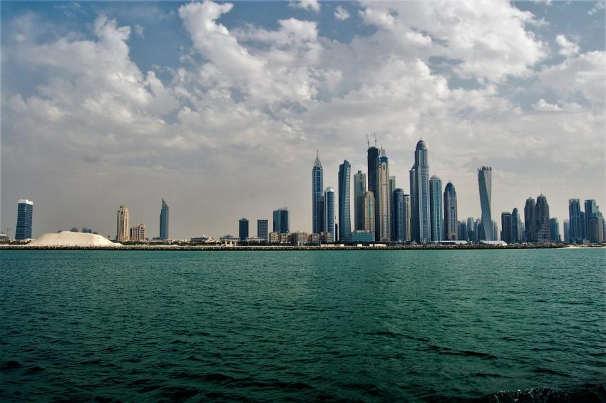 Beautiful skyscrapers in the distance