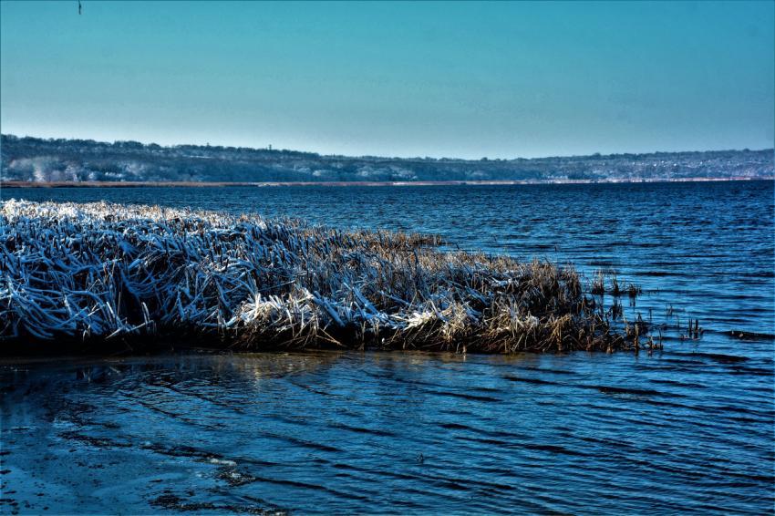 cold winter lake