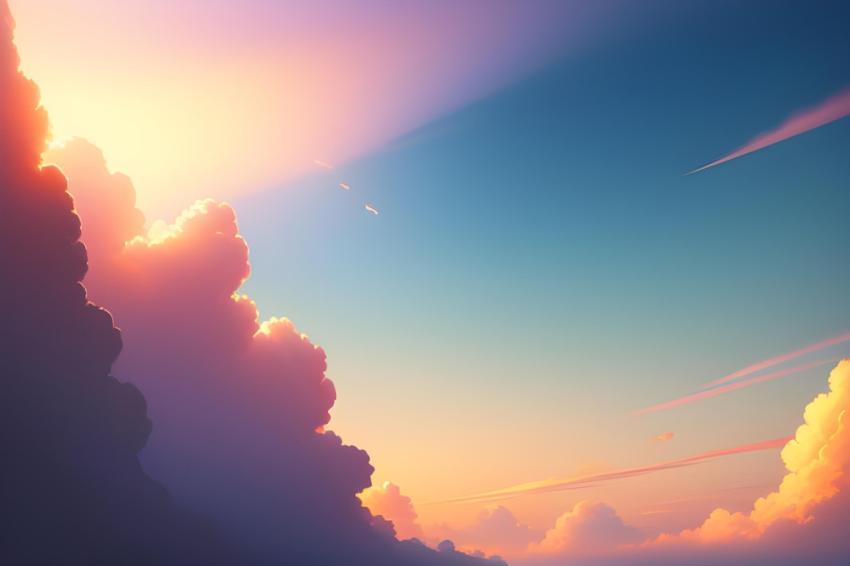 The sky is pink