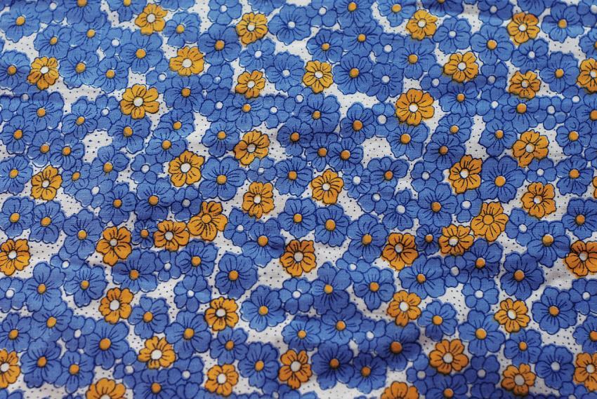 Fabric texture with floral pattern
