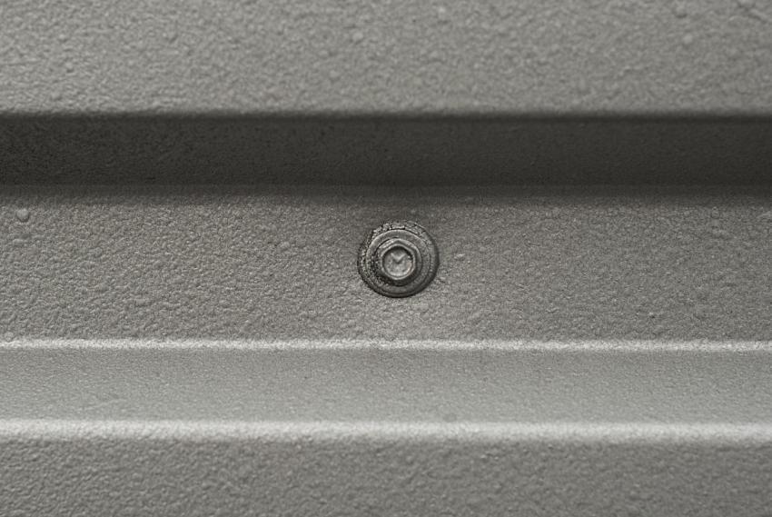Metal surface texture with peeling paint
