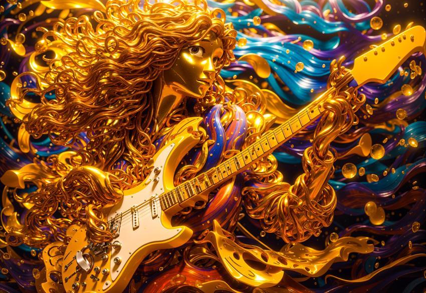 3DAbstraction Golden color harmony
