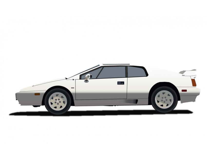 Sports white retro car