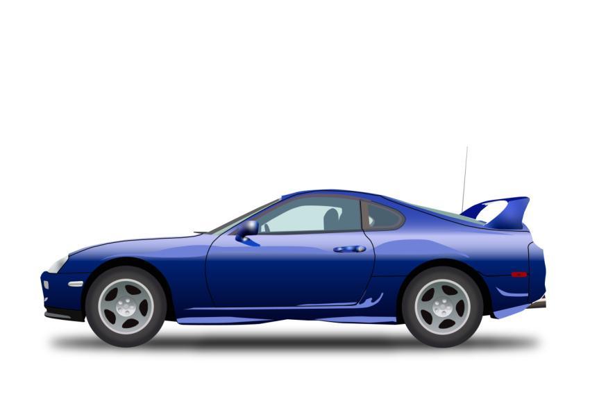 Sports blue car