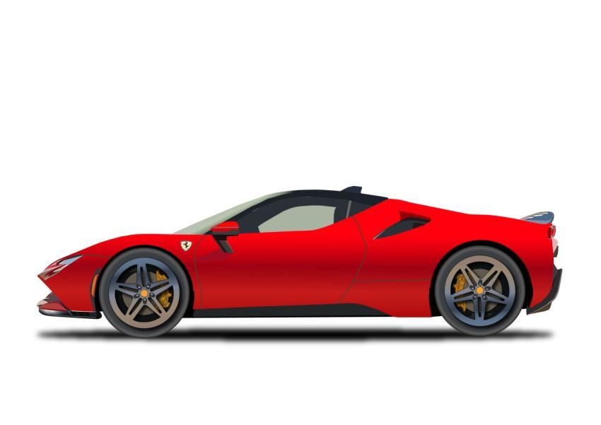 red racing car