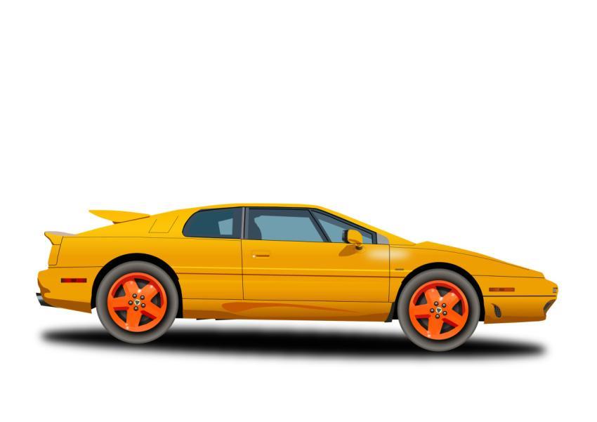 yellow sports car