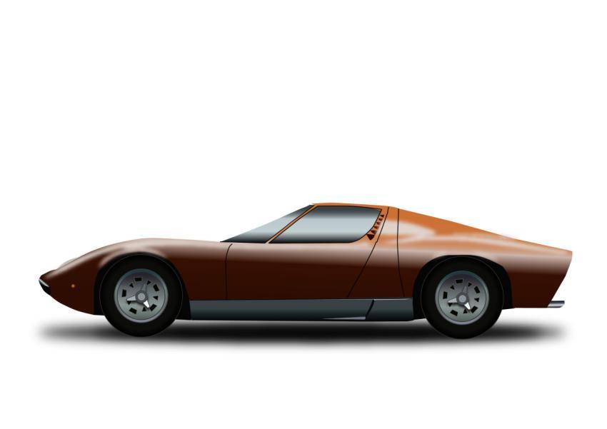 Brown car drawing