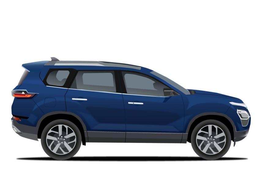 Blue SUV drawing