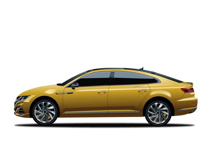 painted yellow volkswagen car