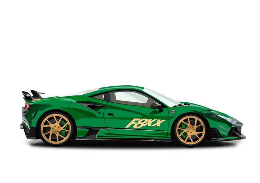 green painted car