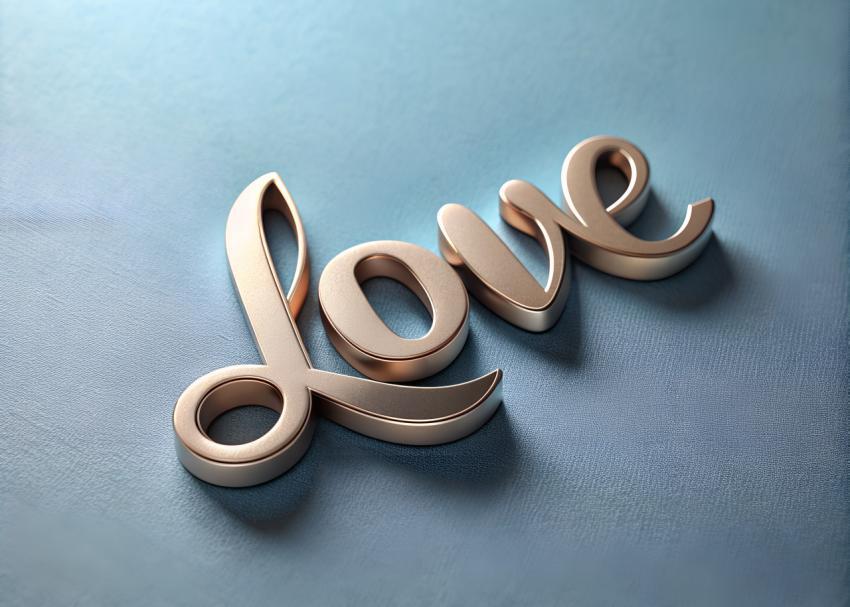 love on a plain background minimalism