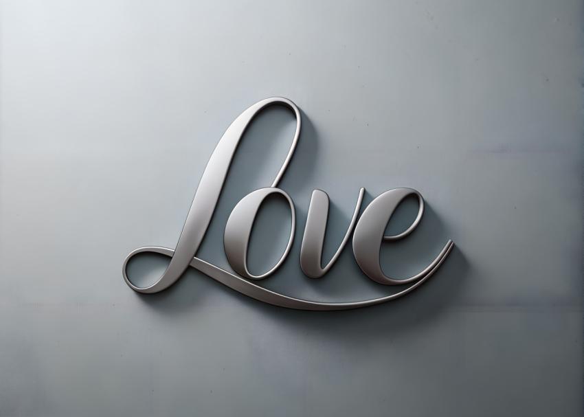 love on a plain background minimalism