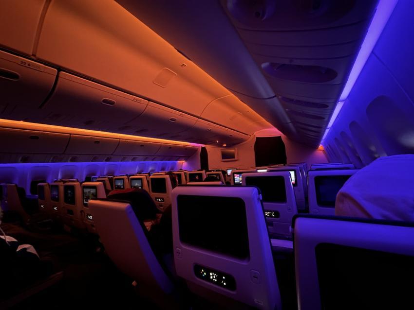 inside the plane