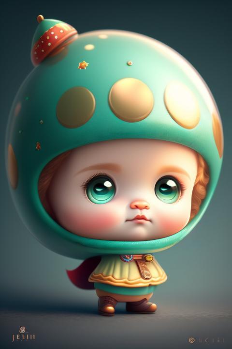 Cute and adorable cartoon Eintein baby
