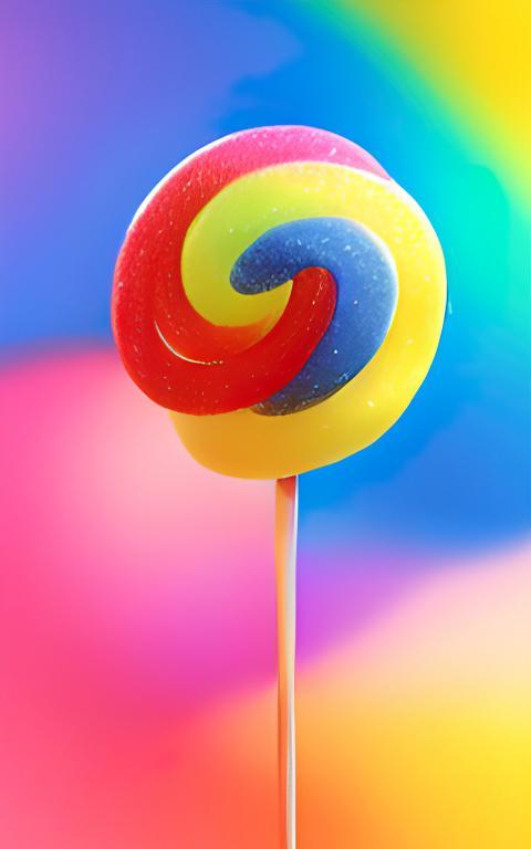 Digital illustration abstract background stylish candy on a stick