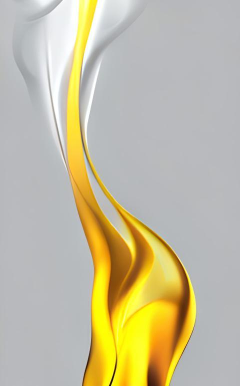 Digital illustration abstract background yellow smoke on gray