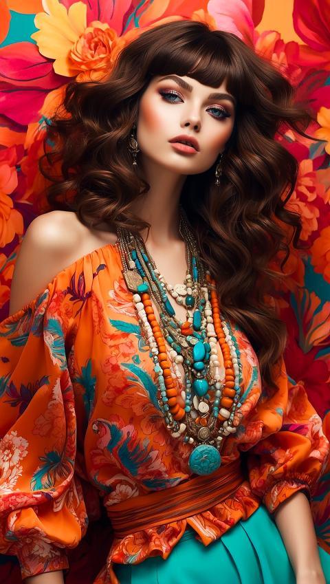 Energetic Fashion Model