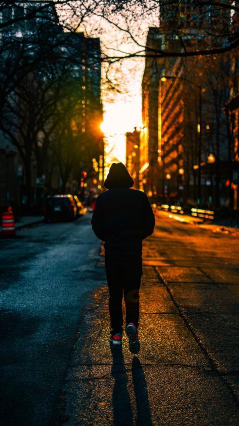 hooded man