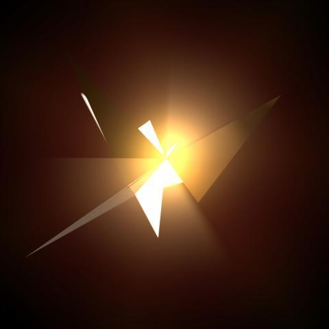 Bright rays of light