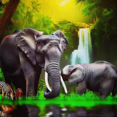Wild elephants