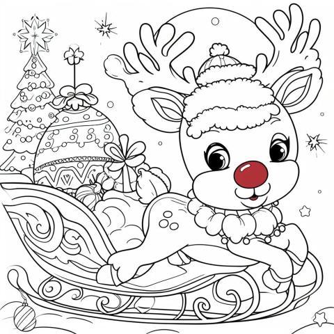 reindeer with a red nose