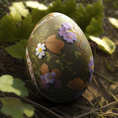 Green easter egg