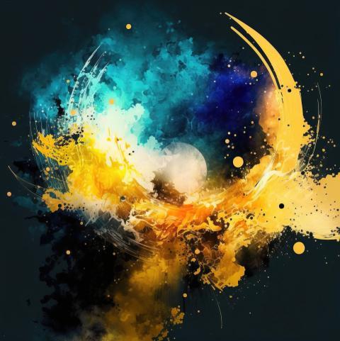 Cosmic Radiance: A Masterpiece of Light, Particles and Movement that Illuminates the Beauty of the Universe