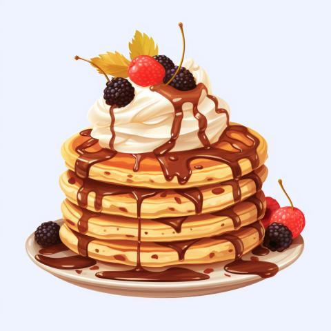 resh golden pancakes with cream 3
